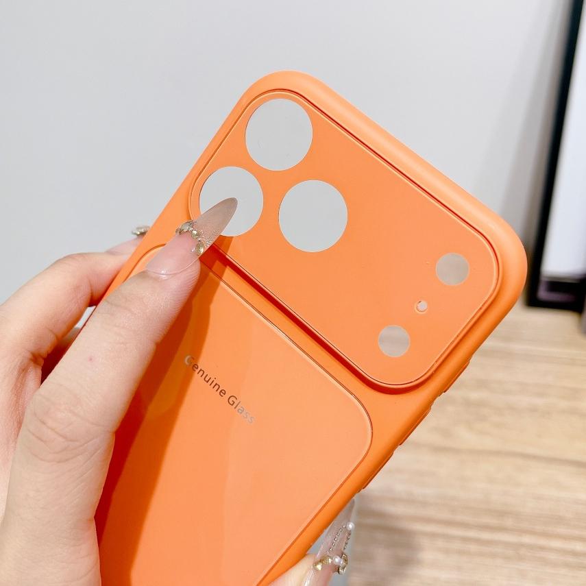 Оригинальный глянцевый ударопрочный чехол из стекла для iPhone 17 16 15 14 13 12 11 Pro Max Plus Макаронный конфетный цветной чехол для iPhone Air