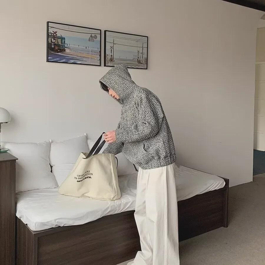 2024 Высококачественная модная тканая толстовка с капюшоном: Популярный стиль темперамента для мужчин, осень/зима.