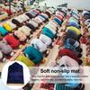 Islamic Prayer Rug Thickened Floor Mat Non-Slip Bottom Prayer Floor Mat for Kids Men Women Forehead Knees Ramadan Eid Gift
