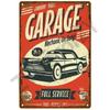 Гараж Металлическая Вывеска Дом Табличка Металлический Плакат Жестяная Вывеска Настенные Плакаты Винтаж Ретро Эстетика Декор Комнаты Настенное Искусство Украшения