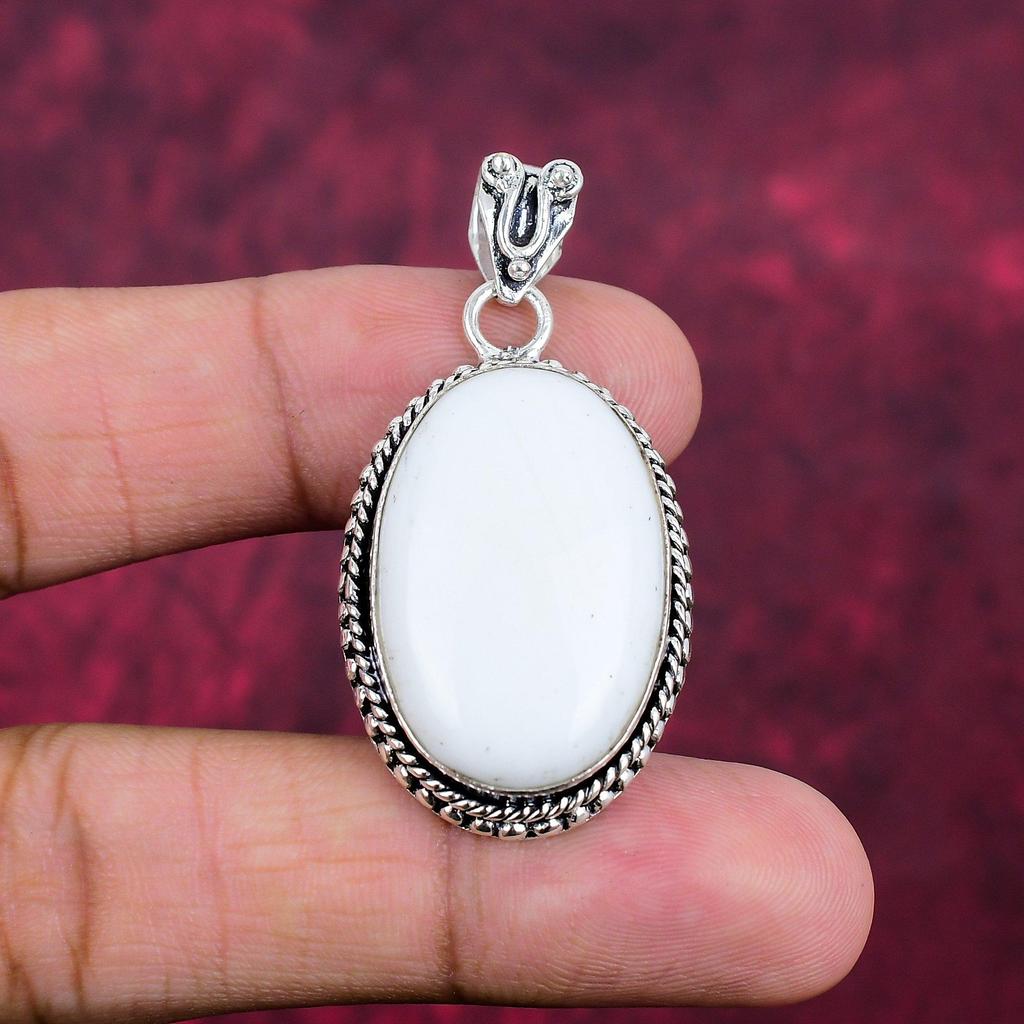 Белый коралловый кулон из стерлингового серебра 925 пробы, ювелирные изделия с подвеской из драгоценных камней ручной работы, подарки для жены, абсолютно новый кулон