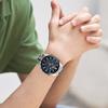 Casio EDIFICE Solar Quartz Movement Stainless Steel Strap Japanese and Korean Watch Men's Watch Black Dial EQW-T630YDB-1A