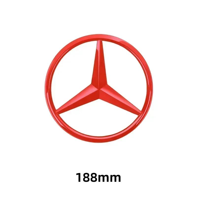 AABIC1 1pcs 188mm 210mm ABS Car Front Grille Badge Decal Cover Emblem For Mercedes Benz A/B/C/E/S Class GLA CLA GLE GLK CLK CLS GLS GLC