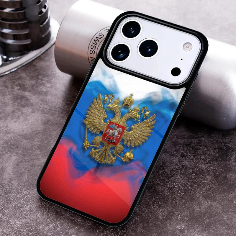 Russia Coat of Arms soft Phone Case for iPhone 17 16 15 Pro Max Air 14 13 12 11 Plus Shockproof Capa Cover