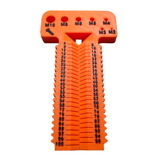 Screw Measuring Tool Heavy Duty Ergonomic High Precision M2-M10 4-100mm Length Screw Nut Bolt Measurement Gauge Tools