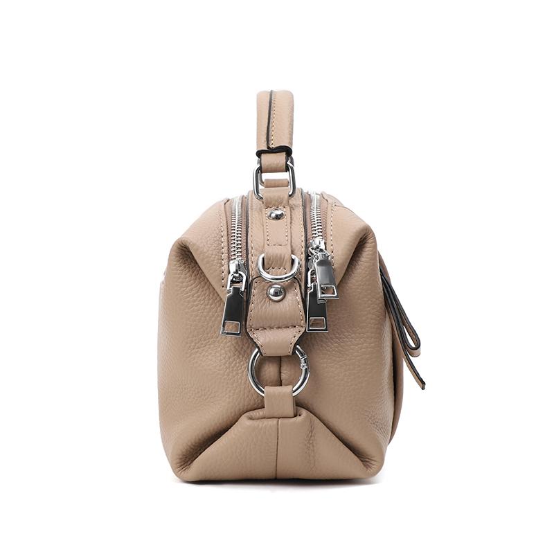 Zency Women's Genuine Leather Bag Simple High Quality Tote Bag Small Vintage Boston Handbag Female Shoulder Bags 2022 Crossbody