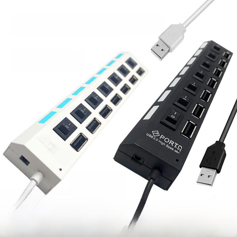 7-портовый USB 2.0-концентратор с независимыми переключателями