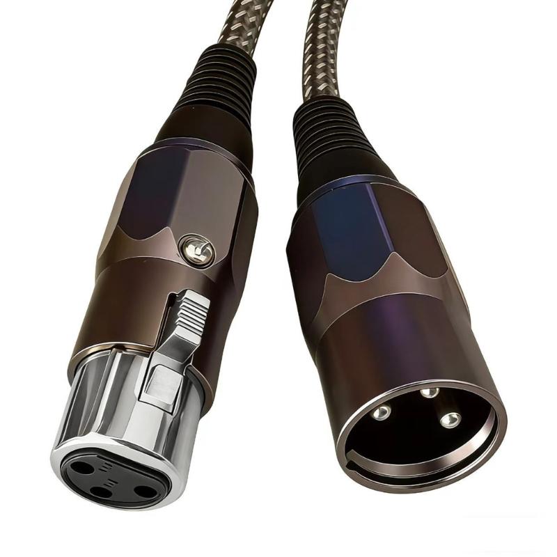 Высококачественный XLR-кабель Сбалансированный XLR 3-контактный Male-Female Кабель для микрофонов Для чистого звука Профессиональные применения