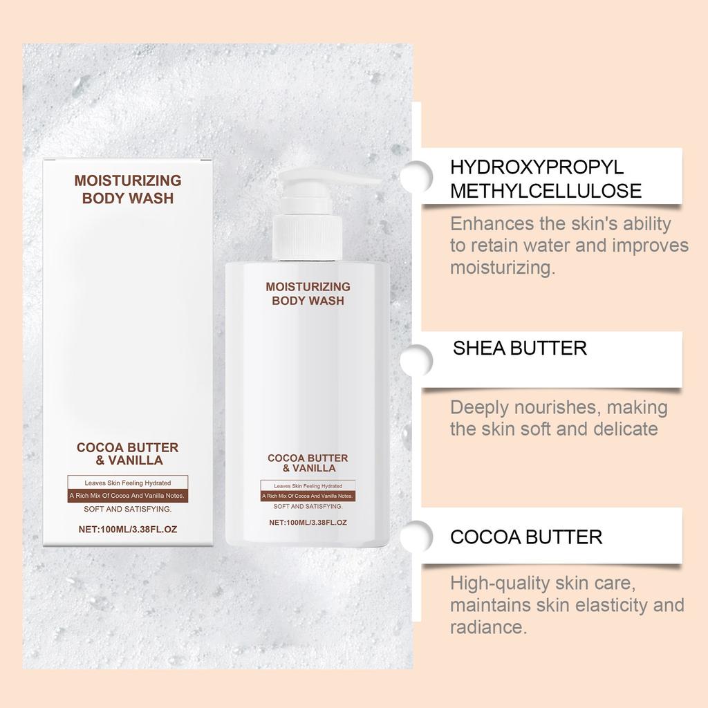 Ароматный увлажняющий гель для душа, длительное увлажнение в течение 24 часов, успокаивает и восстанавливает, подходит для всех типов кожи, нежно очищает