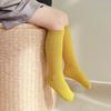Soft Cotton Ribbed Knee High Socks for Baby Toddler Kids Breathable Solid Long Leg Warmers for Newborn Boys and Girls