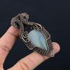 Aquamarine Gemstone Pure Copper Wire Wrapped Handmade Pendant Jewelry For New Year Gift