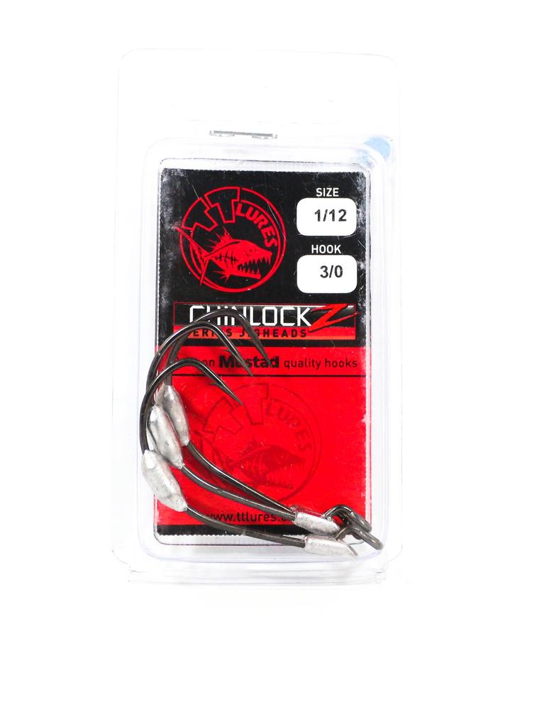 Tackle Tactics TT ChinlockZ SWS Weighted Worm Hook 1/12 Oz 3/0 3/pk (0831)