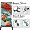 Coque Collier Cordon pour Google Pixel 9 Pro - TPU Renforcé Anti-Rayures avec Cordon Noir