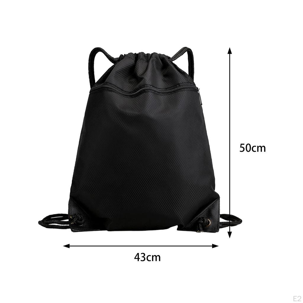 Drawstring Backpack Draw String Bag Tear Resistant Foldable Rucksack for Men Women Basketball Soccer