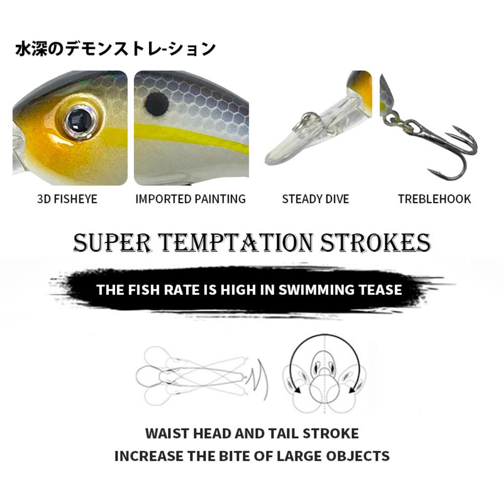 4.3cm 5.7g Fishing Lures Floating Micro Crankbait Wobbler Swing Mini Artificial Hard Bait Fishing Accessories Stream Decoy YG144