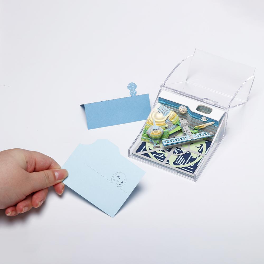 Hot Sale 3D Detector Shape Sticky Notes Loose Leaf Paper Craft Art for Kids Space Exploration Theme Desktop Ornaments for