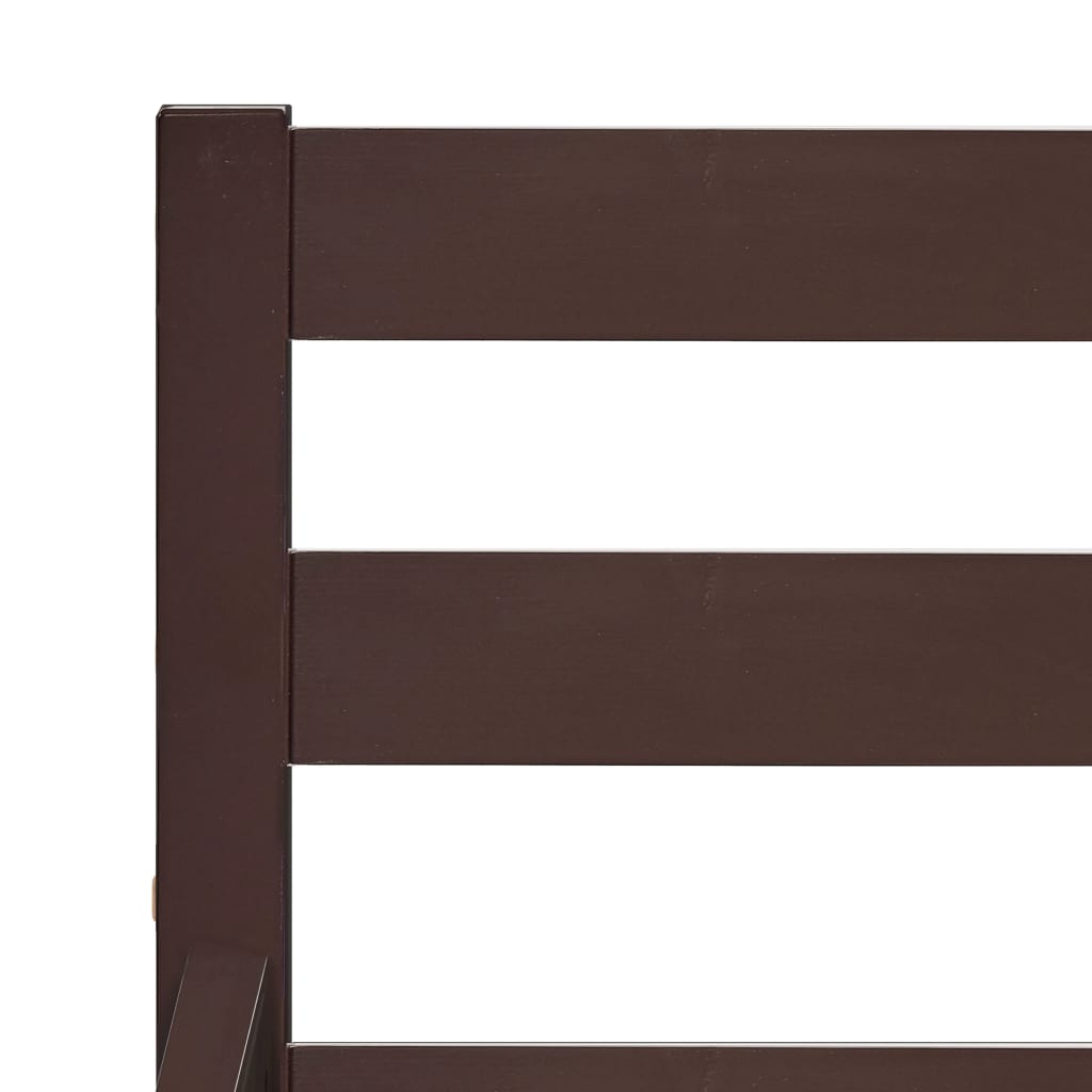Solid Wood Bed Frame Dark Brown Pine 160 x 200 cm