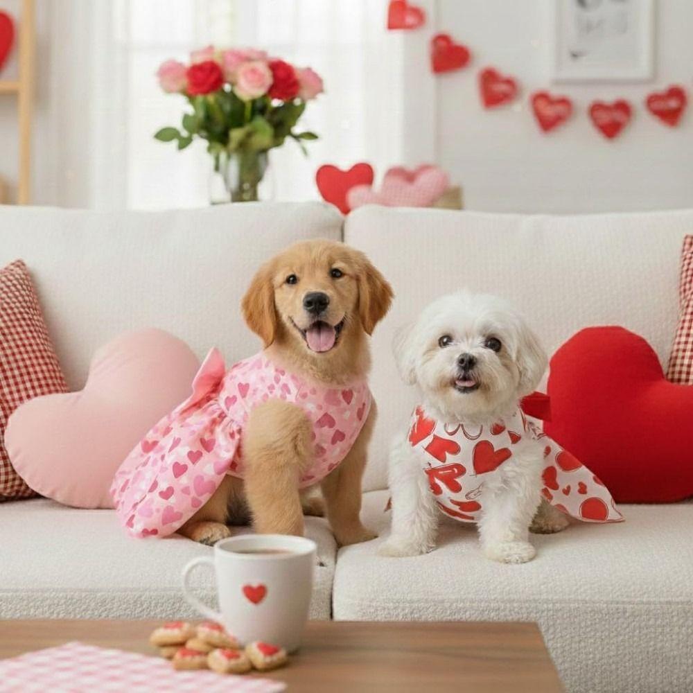 Bow Lace Medium/Small Pet Skirts Breathable Dog‘s Summer Dress For Puppy Poodle Chihuahua Etc