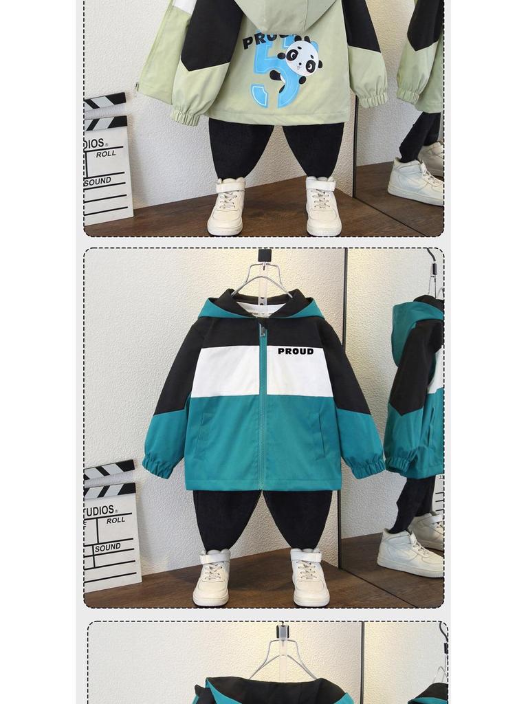 Детский демисезонный ветрозащитный плащ: Коллекция 2025 для мальчиков, возраст 2-11 лет