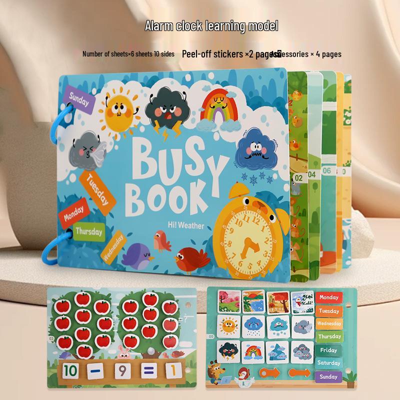 Handmade Educational Quiet Book for Early Childhood Development - Baby Sticker Activity