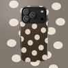 Clmj Ретро Чехол для телефона в горошек для IPhone 17 16e 16 15 14 13 12 11 X XS XR 8 Air Pro Max Plus Роскошная Двухслойная Задняя Крышка