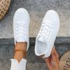 Women Sneakers Leather Shoes Spring Trend Casual Flats Sneakers Female New Fashion Comfort White Vulcanized Platform Shoes