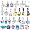 Браслеты Charm Fit Original Медь Милое Животное Сова Кошки Морская Черепаха Бусины Женский Кулон Бусины Изготовление Украшений