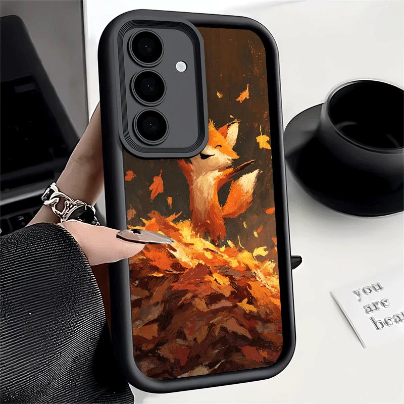 Phone Case for Samsung Galaxy S26 S25 Ultra S24 FE Cartoon Fox Animal Shell S23 Plus S22 + S21 S20 5G Soft Silicone Funda