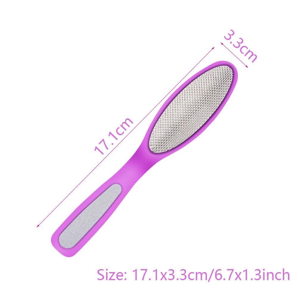 Двусторонняя пилка для педикюра из твердой нержавеющей стали для ног, удаление омертвевшей кожи