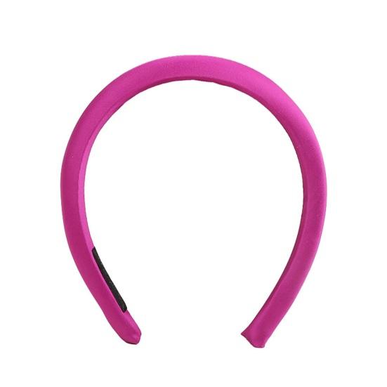 Усиленный дизайн обруча для волос, сплошной цвет, широкая повязка на голову, мягкая на ощупь губка, повязка для волос, универсальные аксессуары для волос