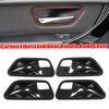 4Pcs Carbon Fiber Car Interior Door Handle Bowl Cover Trim for BMW 3 Series F30 F31 2012-2019