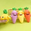 Fruit Squeeze Toy Soft TPR Eyeball Burst Simulation Carrot/Pineapple Pinch Toy Relieve Boredom Funny Fidget Cartoon Doll Decompression Toy