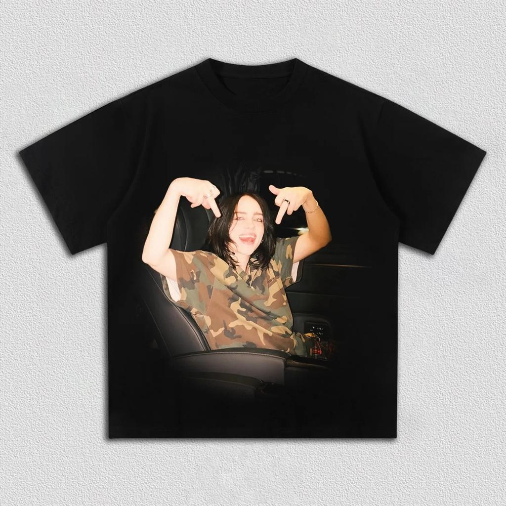 Billie Eilish Lunch 2026 Merch Album T shirt Cotton Unisex Men‘s Women's T-Shirt Y2k Casual Tour Exclusive Fans High-Quality Tee