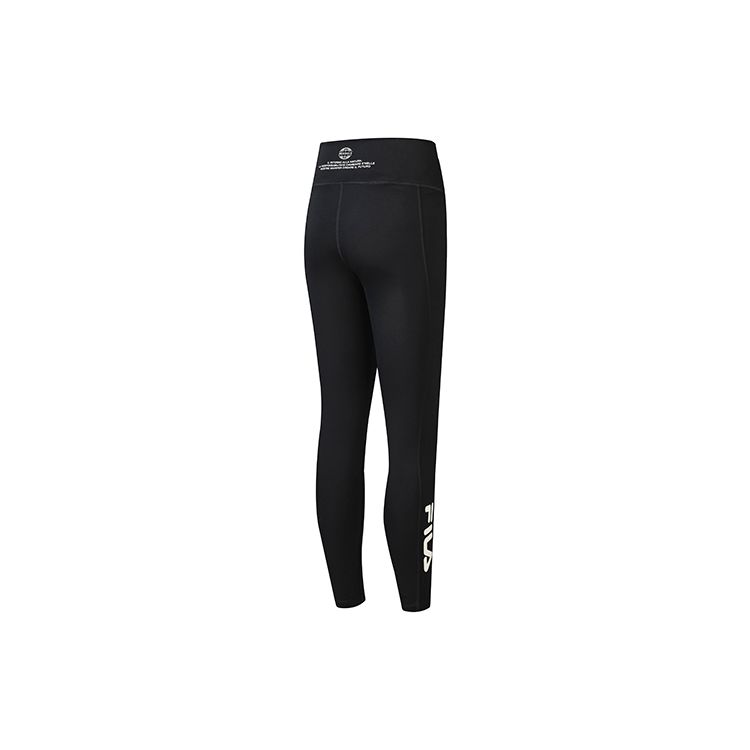Fila Однотонные вязаные леггинсы с принтом из букв для женщин Черный F11W239607F-BK