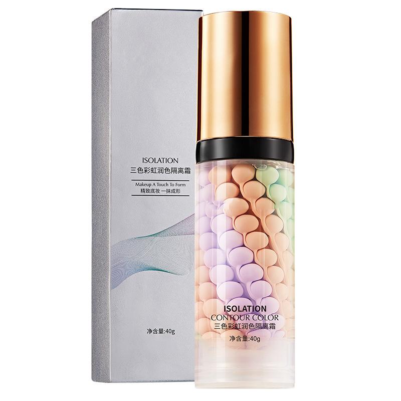 Three-color Mixed Isolation Lotion Fill Pores Brightening Skin Foundation Primer Base Makeup Concealer Liquid