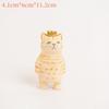 Handmade Cute Cat Wood Carving Ornaments,Painted Wooden Cat Figurines,Wood Cute Cat Desktop Decoration,Lucky Cat Sculpture