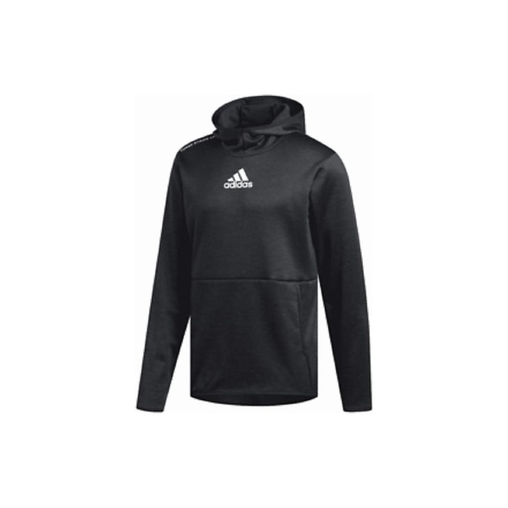 adidas Пуловер с капюшоном с логотипом и длинными рукавами и дышащей теплой мужской толстовкой черного цвета EI8377