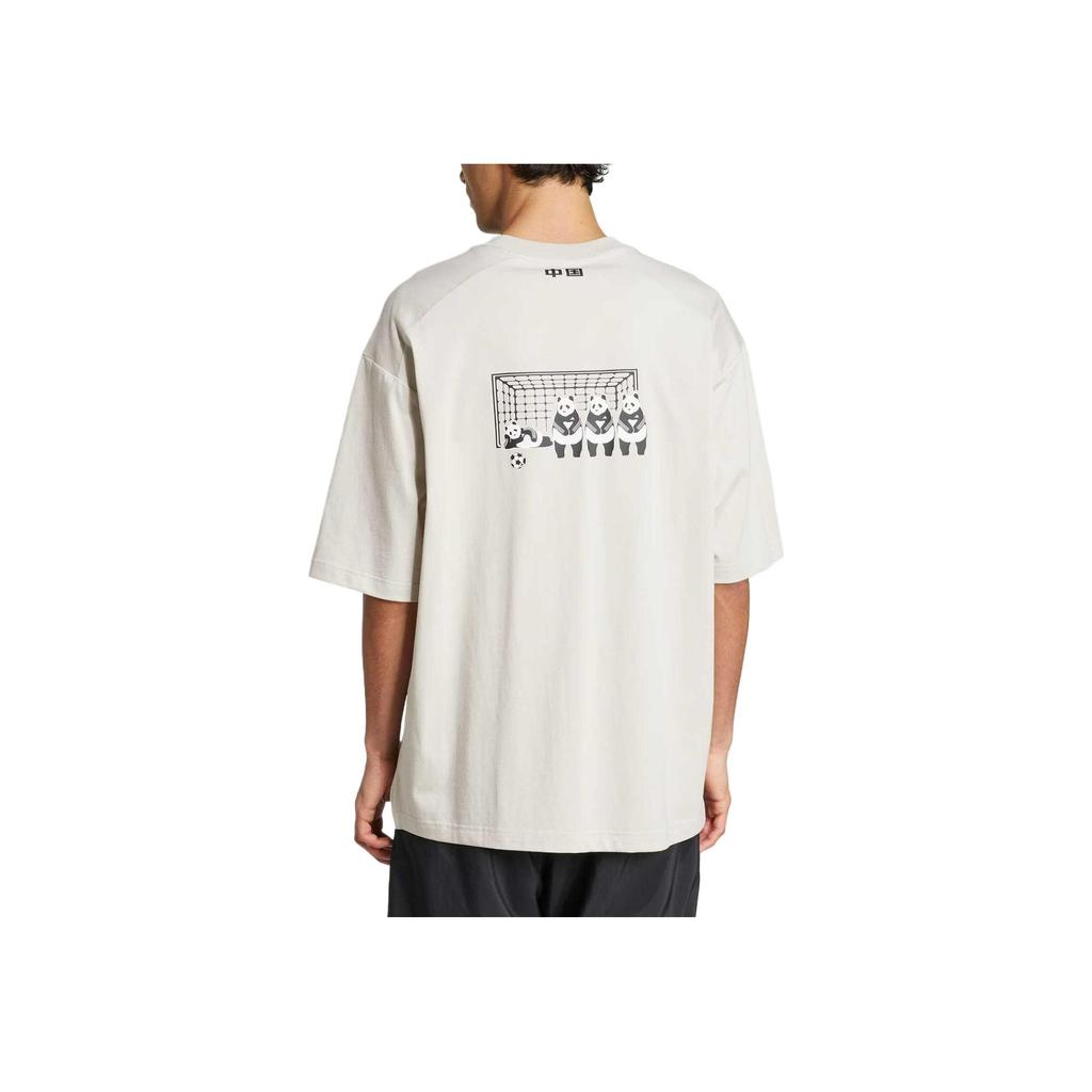 adidas Футболка унисекс с принтом логотипа Panda Goal T, спортивная, повседневная, с круглым вырезом и коротким рукавом, топы Miracle-Bauxite-Brown JZ3271