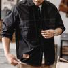 Американская рабочая одежда, рубашка с длинными рукавами и заниженными плечами, мужская свободная брендовая осенняя куртка, мужские красивые трендовые повседневные мужские рубашки