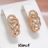 Женские серьги-венки Kinel с блестящим цирконием цвета розового золота, винтажные украшения
