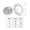 Round Deck Plate 4 6 8 inch Hatch Cover Deck Inspection Access  Boat Yacht Marine Accessories
