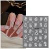 Hollow Out Spray Painted Star Butterfly Nail Stickers Transparent White Pentagram Wearing Nail Stickers Decorations