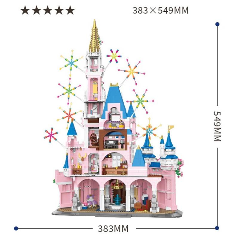 Balody Blocks Beautiful Prince Pink Castle Building Bricks Fairy Tale Brinquedos Kids Toy New Year Girl Girlfriend Present 21221