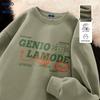 GENIOLAMODE Men's Crewneck Logo Print Sweatshirt