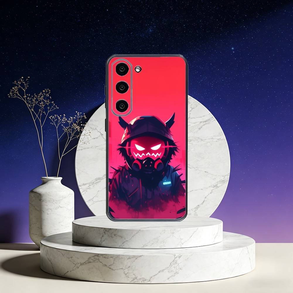 Cool Masked Guy Phone Case For Samsung Galaxy A73,A72,A71,A70,A53,A52,A51,Others Soft Black Cover