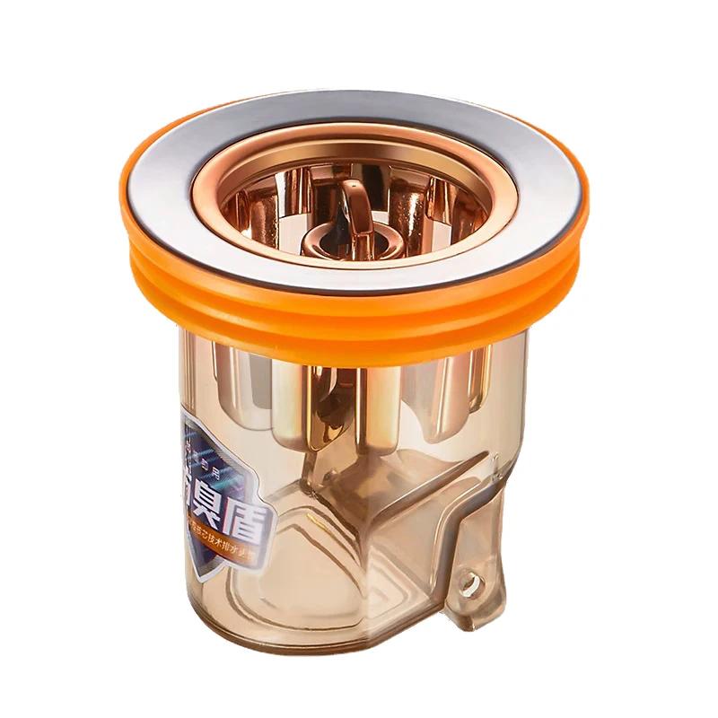 6/3/1PCS Gravity-Induction Floor Drain-Core Toilet Deodorant Anti-Odor No Smell Bathroom Toilet Sewer Shower Drain for Bathtub