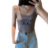 Базовая рубашка Slim Hot Girl Letter без рукавов жилет на подтяжках весна и лето короткий внутренний и внешний топ для женщин
