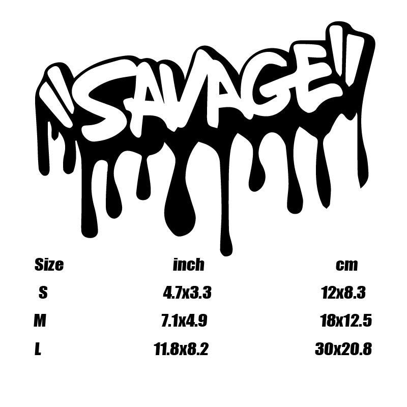 Наклейка "SAVAGE", Автомобильные наклейки, Виниловые декали - Для автомобилей, Грузовиков, Стен, Ноутбуков, Окон, Мотоциклов, Бамперов Или Поделок