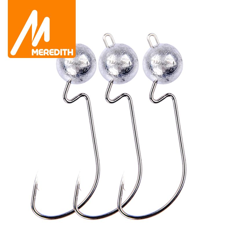MEREDITH 10 шт./лот, открытая джиг-головка 3,5 г, 5 г, 7 г, 10 г, 14 г, крючок с головкой, джиг-приманки, рыболовные крючки, аксессуары для рыбалки на отсадку