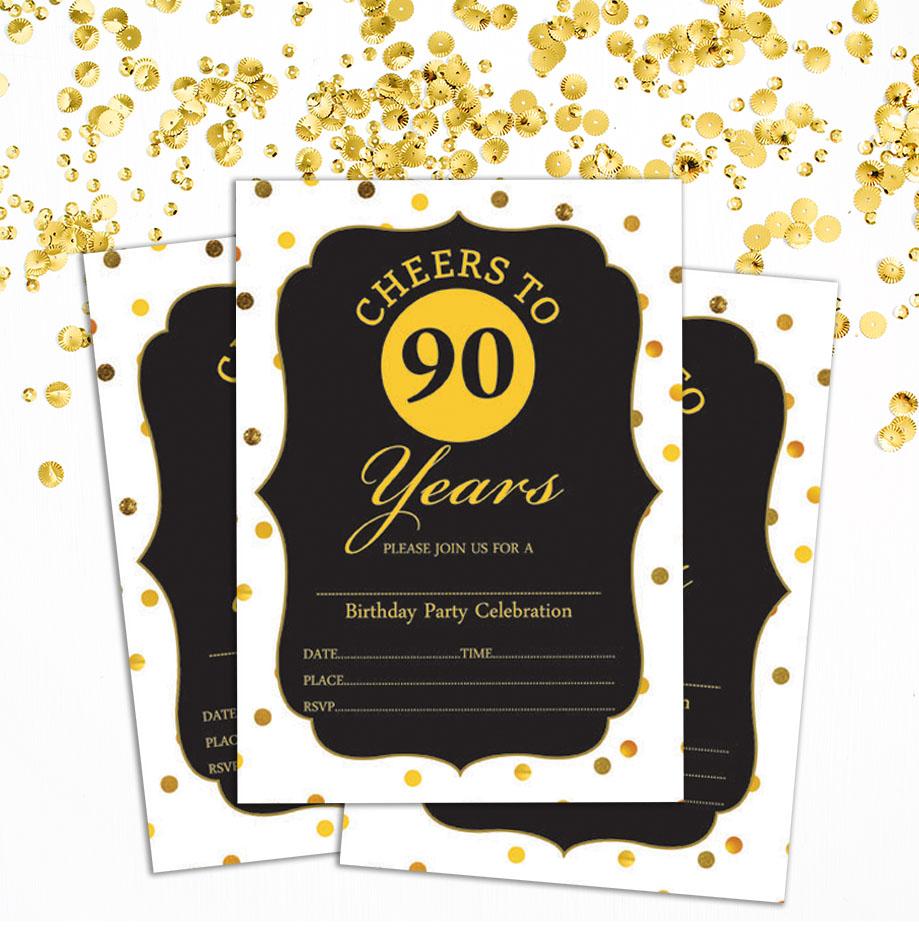 Darling Souvenir Black Birthday Invitation Card 28 шт. Заполните или напишите пустые приглашения для печати Принадлежности для вечеринок 5x7